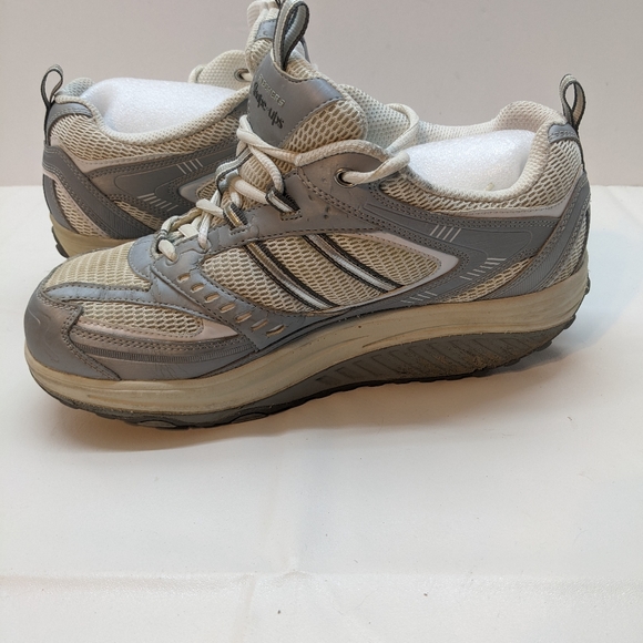 Women's Shoes Sketchers Gray Shape Ups Toning Shoes - Size: 9. - Picture 7 of 9